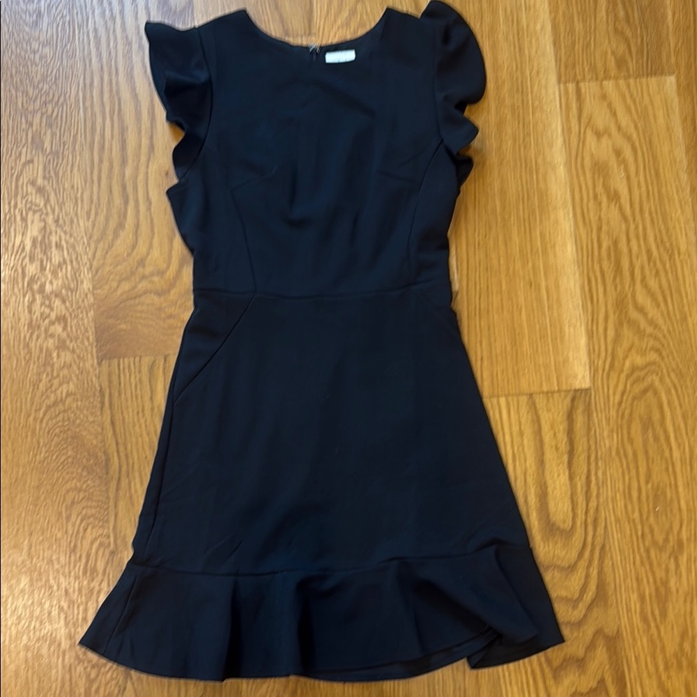 Black Sleeveless Peplum Mini Dress